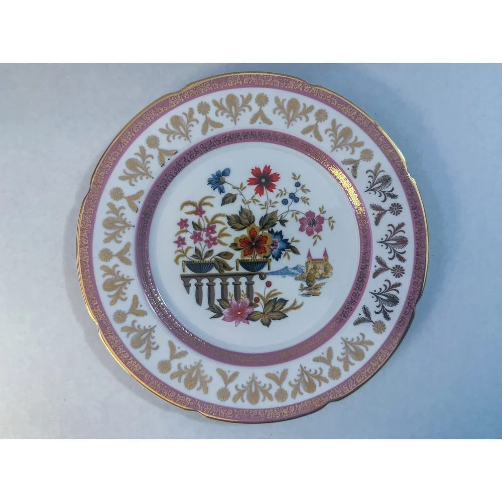 Vintage Royal Grafton Bone China Side Plate Pink Gold Trim #1840